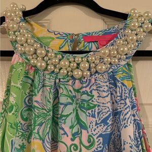 Lilly Pulitzer Maxi Dress with pearl neckline